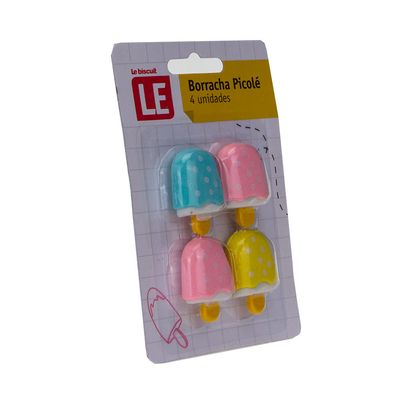 Mini Borracha Le Ice Pastel com 4 Unidades