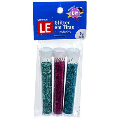 Glitter Le Pol Tiras com 3 Unidades