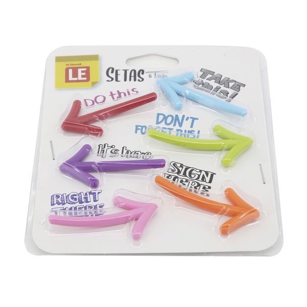 Imã Le Seta Colorida 5,5x2,7cm com 06 Unidades