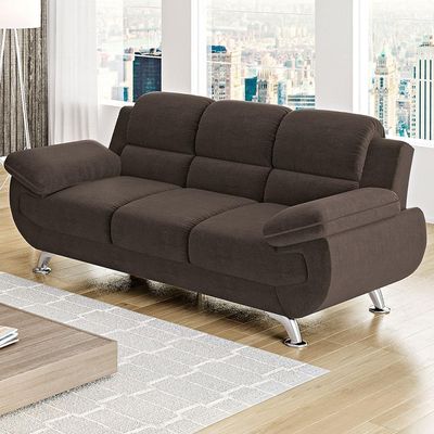Conjunto De Sofá 2 E 3 Lugares Suede Café Avalon Linoforte Café