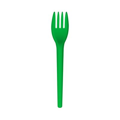 Garfo Strawplast para Sobremesa com 50 Unidades Verde