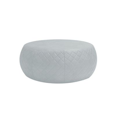 Puff Cleo 105cm Trêsse PU Sintético Branco - Gran Belo