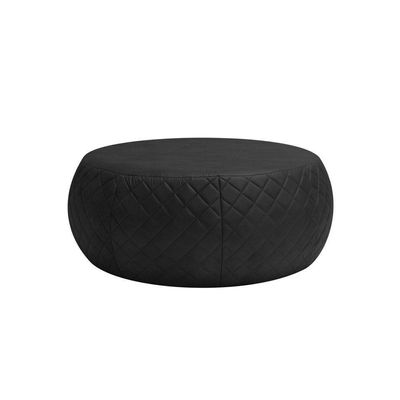 Puff Cleo 105cm Trêsse PU Sintético Preto - Gran Belo