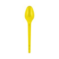 Colher Strawplast para Sobremesa com 50 Unidades Amarela