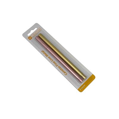 Caneta Fine Line Le Clássica Metálica Gold e Rosé Gold 0.5mm com 2 Unidades