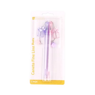 Caneta Fine Line Le Decorada Pets 0.5mm com 2 Unidades Colorida