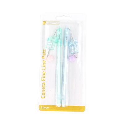 Caneta Fine Line Le Decorada Pets 0.5mm com 2 Unidades Colorida