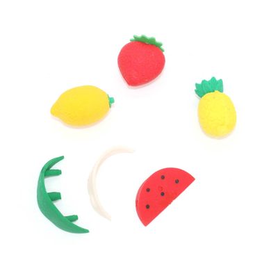 Mini Borracha Le Frutas Color com 04 unidades