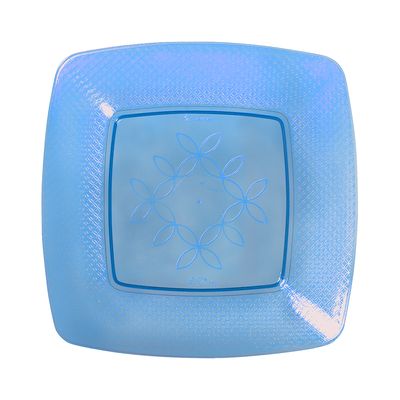 Prato Descartável Strawplast Quadrado 15cm com 10 Unidades Azul