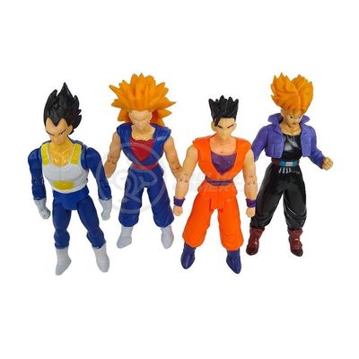 Kit 4 Bonecos Dragon Ball Super 15Cm