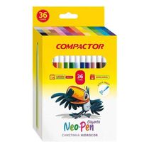 Canetinha Hidrográfica Neo Pen Gigante 165071 36 Cores - Compactor