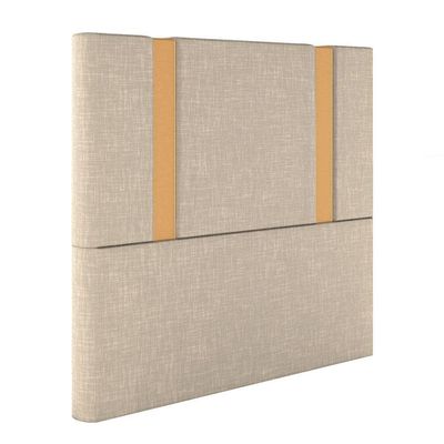 Cabeceira Estofada King 195 Cm Ametista Linho Bege