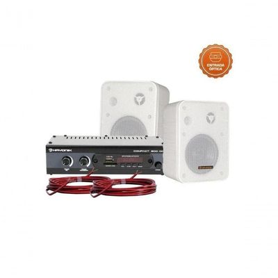 Kit De Som Para Ambiente Hayonik Ambience 2000 Od V2 Branco
