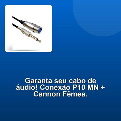 Cabo Microfone 5m Níquel P10 Mn+cannon Fêmea