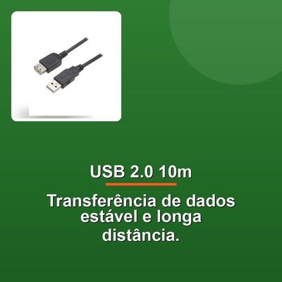 Cabo Nwt Usb A Macho P- Usb A Fêmea 2.0 10m