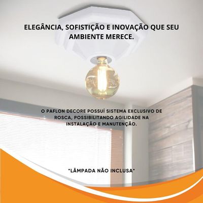 Luminária Plafonier Plafon Pirâmide Branco Lâmpada Teto E27 Soquete Bocal Porcelana Bivolt 100W