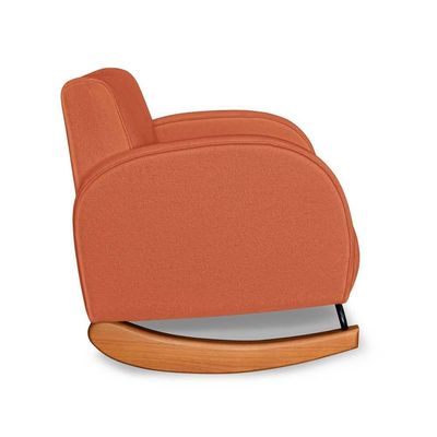 Poltrona Com Base Balanço Em Tecido Bouclé Cindy – Lucadi Terracota