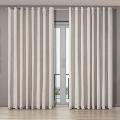 Cortina Tecido Blecaute Voil Gaze Linho 2,70 m x 2,30 m 100% Poliéster - Bege
