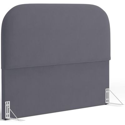 Cabeceira Cama Box Queen 160cm Orgânica Lanna W01 Suede Cinza - Lyam Decor