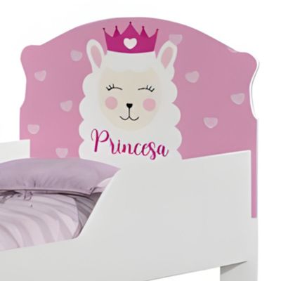 Mini Cama Infantil 153,2x79cm com Proteção Lateral Personagens Lhama K02 - D'Rossi