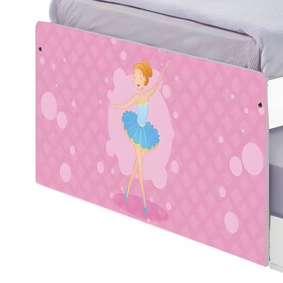 Cama Solteiro Infantil com Cama Auxiliar 195x96cm Personagens Bailarina K02 - D'Rossi