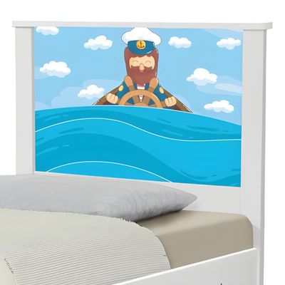 Cama Solteiro Infantil com Cama Auxiliar 195x96cm Personagens Marinheiro K02 - D'Rossi