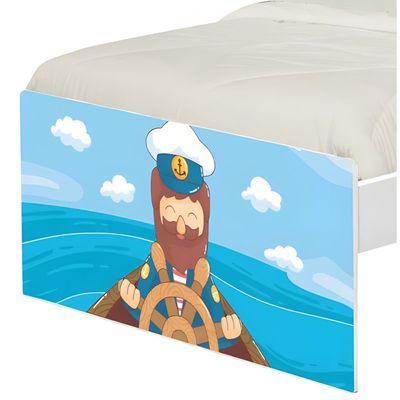 Cama Solteiro Infantil com Cama Auxiliar 195x96cm Personagens Marinheiro K02 - D'Rossi