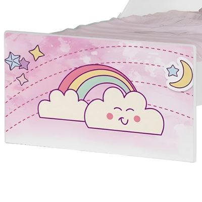 Mini Cama Infantil com Cama Auxiliar 153x79cm Personagens Unicórnio K02 - D'Rossi