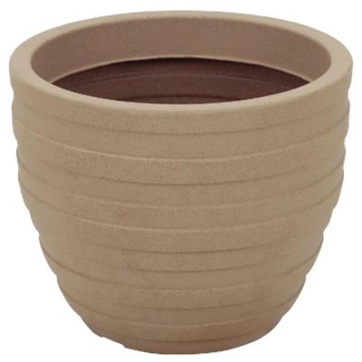 Vaso de Flor Inca 38cm Tramontina em Polietileno Reciclável Granito Areia para Plantas Folhagens