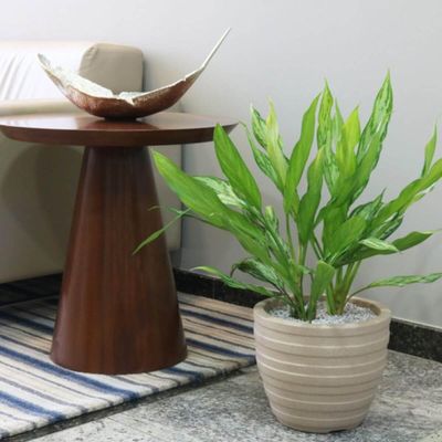 Vaso de Flor Inca 38cm Tramontina em Polietileno Reciclável Granito Areia para Plantas Folhagens