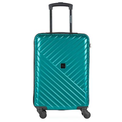 Mala de Bordo 10 kg Abs 4 Rodas Detroit Verde Turquesa P / Verde