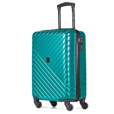 Mala de Bordo 10 kg Abs 4 Rodas Detroit Verde Turquesa P / Verde