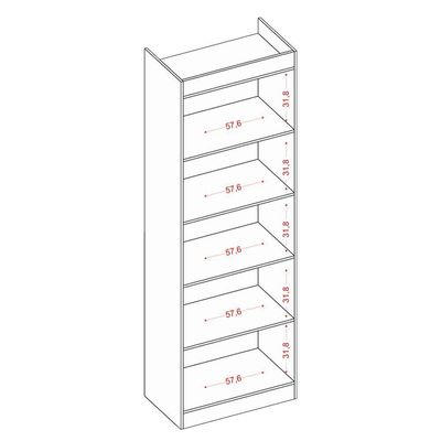 Armario Multiuso 2 Portas 183x60 Cm 2000191 Branco Armoveis Branco