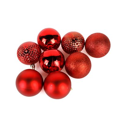 Tubo Bola Natal Le 6cm Vermelho com 30 Unidades