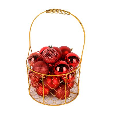 Tubo Bola Natal Le 6cm Vermelho com 30 Unidades