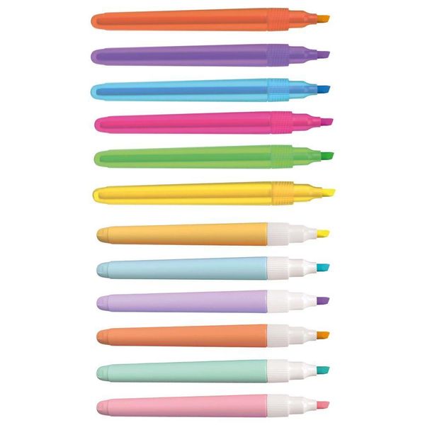 Marca Texto Lumini Lite 6 Cores Neon + 6 Cores Pastel Cis Kit Completo