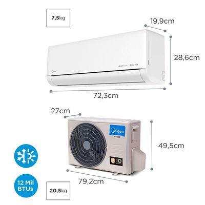 Ar Condicionado Split Midea Ai Ecomaster 12000 Inverter Q/f Branco 220 V