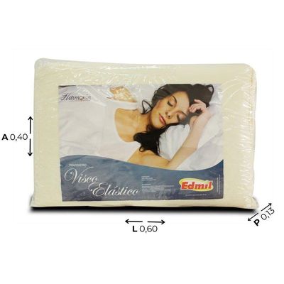 Travesseiro 60Cm X 40Cm Curve Gi Branco