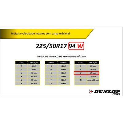 Kit 2 Pneus Dunlop 225/50r17 Sport Fm800 Preto