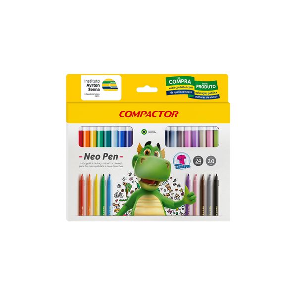 Hidrocor Compactor Neopen com 24 Cores