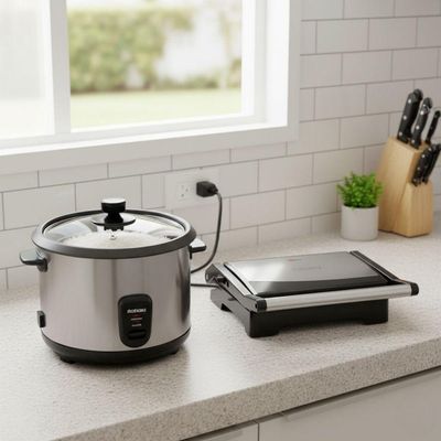 Kit Itatiaia Panela De Arroz 1,5 L Midi E Grill Essencial Preto/inox 127 V