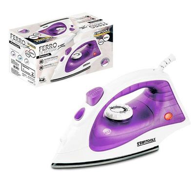 Ferro De Passar à Vapor Roxo Base Antiaderente 1500w 110V