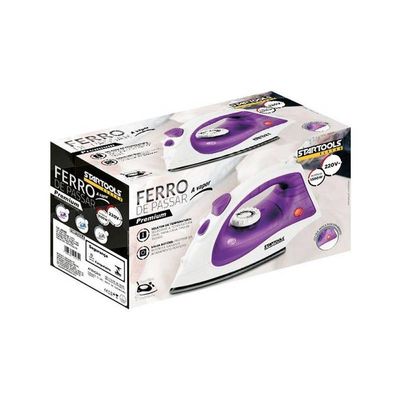 Ferro De Passar à Vapor Roxo Base Antiaderente 1500w 110V
