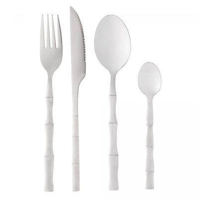 Faqueiro 16 Peças Aço Inox Bambu Elegant Prata Lyor