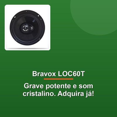 Alto Falante Woofer 6 Bravox Loc60t 40w Rms 4r 13 Pares