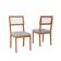 Conjunto de Mesa Retangular com Tampo MDF Cacau e 6 Cadeiras Palmas Linho Bege e Cinamomo