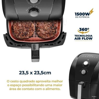 Kit Britânia Air Fryer + Batedeira + Grill + Liquidificador Preto/inox 220 V