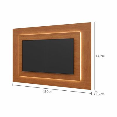 Painel Grécia Com Led 1,80 Para Tv Até 65 Polegadas Mavaular Naturale