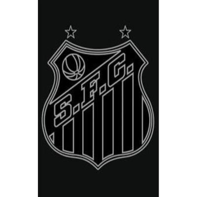 Toalha Social Academia e Mão Buettner Jacquard Veludo 100% Algodão Futebol Santos 33cmx50cm Preto