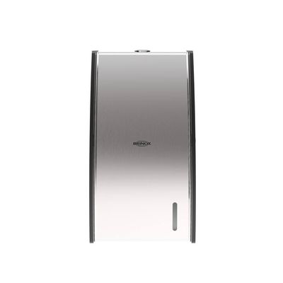 Porta Papel Higiênico de Parede Aço Inox Escovado com Chave Brinox Preto/Inox